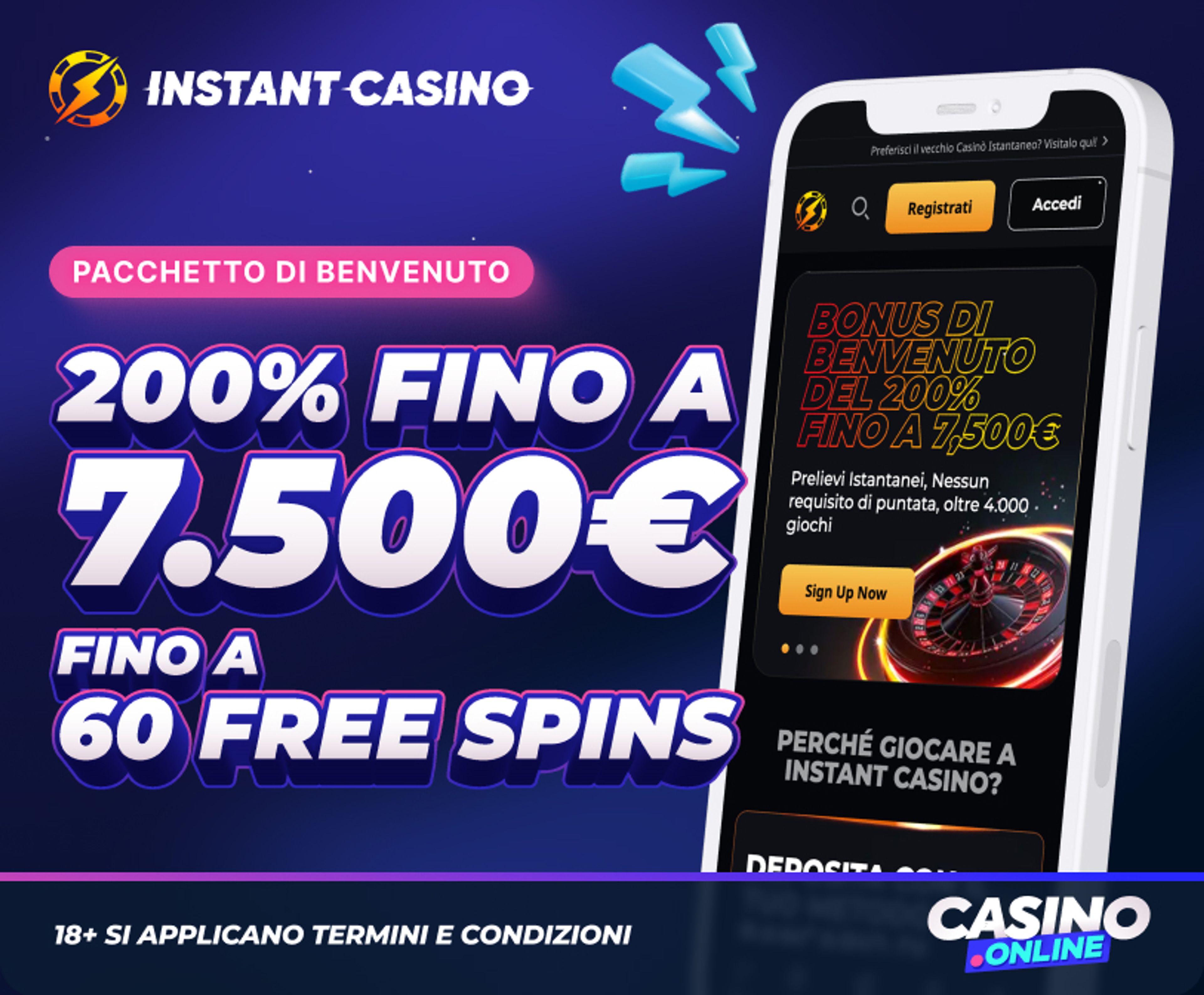Instant Casino Bonus Benvenuto